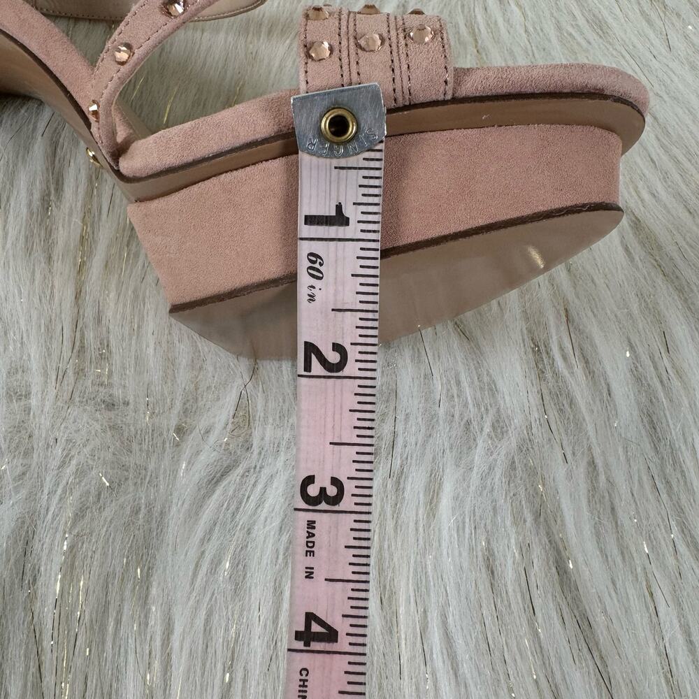 NIB Pelle Moda Neela Blush Kid Suede Studded Platform Strappy Heels Size 10M - Picture 9 of 10